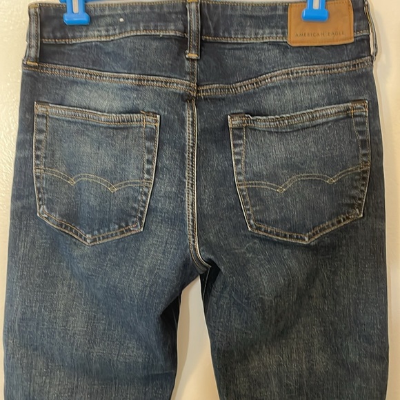 American Eagle Outfitters blue denim jeans pants 28/30 airflex+ athletic fit - Picture 5 of 12
